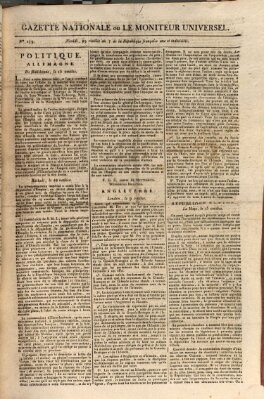 Gazette nationale, ou le moniteur universel (Le moniteur universel) Dienstag 19. März 1799