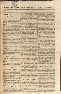 Gazette nationale, ou le moniteur universel (Le moniteur universel) Samstag 23. März 1799