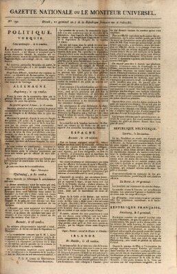 Gazette nationale, ou le moniteur universel (Le moniteur universel) Samstag 30. März 1799