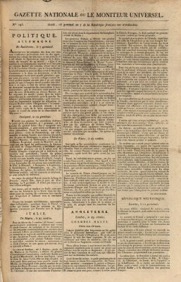 Gazette nationale, ou le moniteur universel (Le moniteur universel) Sonntag 7. April 1799