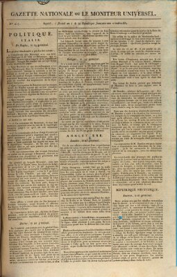 Gazette nationale, ou le moniteur universel (Le moniteur universel) Freitag 26. April 1799