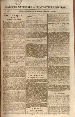 Gazette nationale, ou le moniteur universel (Le moniteur universel) Samstag 4. Mai 1799