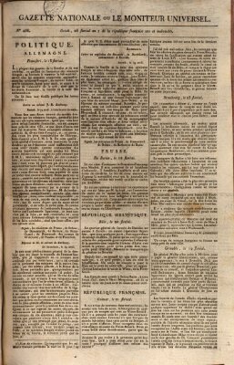 Gazette nationale, ou le moniteur universel (Le moniteur universel) Freitag 17. Mai 1799