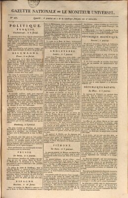 Gazette nationale, ou le moniteur universel (Le moniteur universel) Montag 3. Juni 1799