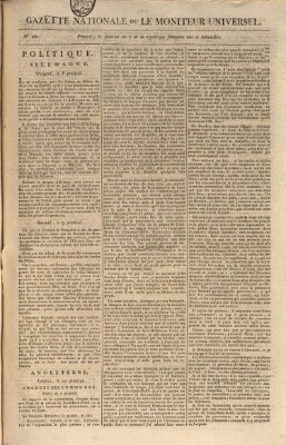 Gazette nationale, ou le moniteur universel (Le moniteur universel) Sonntag 9. Juni 1799