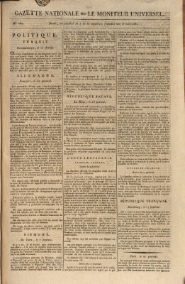 Gazette nationale, ou le moniteur universel (Le moniteur universel) Montag 10. Juni 1799