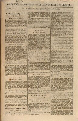 Gazette nationale, ou le moniteur universel (Le moniteur universel) Dienstag 11. Juni 1799