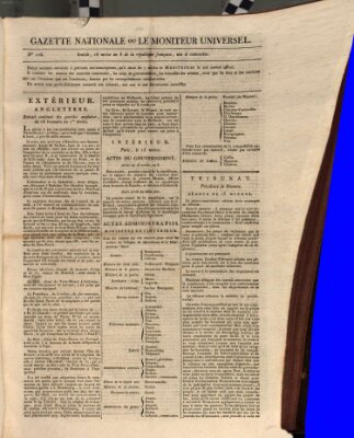 Gazette nationale, ou le moniteur universel (Le moniteur universel) Montag 6. Januar 1800