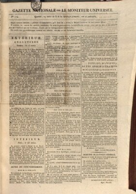 Gazette nationale, ou le moniteur universel (Le moniteur universel) Dienstag 14. Januar 1800