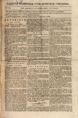 Gazette nationale, ou le moniteur universel (Le moniteur universel) Sonntag 23. März 1800