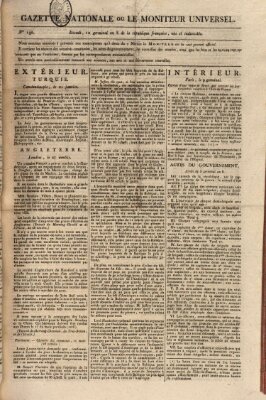 Gazette nationale, ou le moniteur universel (Le moniteur universel) Montag 31. März 1800