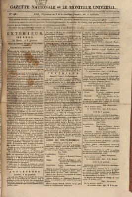 Gazette nationale, ou le moniteur universel (Le moniteur universel) Dienstag 8. April 1800