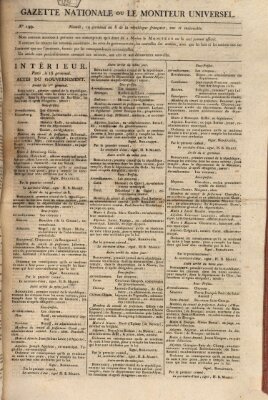 Gazette nationale, ou le moniteur universel (Le moniteur universel) Mittwoch 9. April 1800