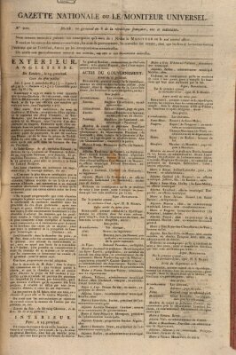 Gazette nationale, ou le moniteur universel (Le moniteur universel) Donnerstag 10. April 1800