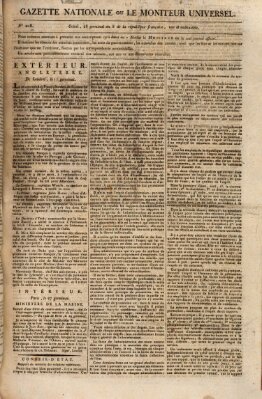 Gazette nationale, ou le moniteur universel (Le moniteur universel) Freitag 18. April 1800