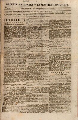 Gazette nationale, ou le moniteur universel (Le moniteur universel) Dienstag 22. April 1800