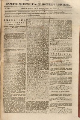 Gazette nationale, ou le moniteur universel (Le moniteur universel) Donnerstag 1. Mai 1800