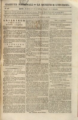 Gazette nationale, ou le moniteur universel (Le moniteur universel) Donnerstag 15. Mai 1800