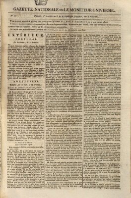 Gazette nationale, ou le moniteur universel (Le moniteur universel) Freitag 20. Juni 1800