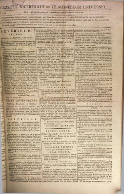 Gazette nationale, ou le moniteur universel (Le moniteur universel) Donnerstag 12. Februar 1801