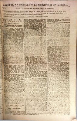 Gazette nationale, ou le moniteur universel (Le moniteur universel) Samstag 14. Februar 1801