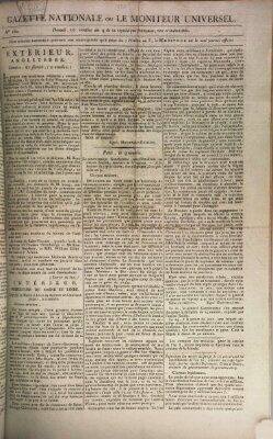 Gazette nationale, ou le moniteur universel (Le moniteur universel) Sonntag 1. März 1801