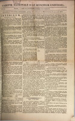 Gazette nationale, ou le moniteur universel (Le moniteur universel) Montag 2. März 1801