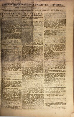 Gazette nationale, ou le moniteur universel (Le moniteur universel) Samstag 7. März 1801