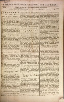 Gazette nationale, ou le moniteur universel (Le moniteur universel) Samstag 21. März 1801