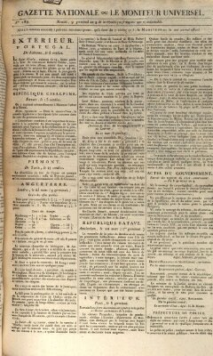 Gazette nationale, ou le moniteur universel (Le moniteur universel) Montag 30. März 1801