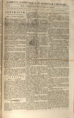 Gazette nationale, ou le moniteur universel (Le moniteur universel) Sonntag 26. April 1801