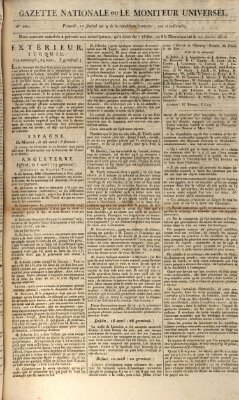 Gazette nationale, ou le moniteur universel (Le moniteur universel) Freitag 1. Mai 1801