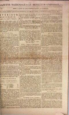 Gazette nationale, ou le moniteur universel (Le moniteur universel) Donnerstag 7. Mai 1801