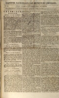 Gazette nationale, ou le moniteur universel (Le moniteur universel) Sonntag 31. Mai 1801