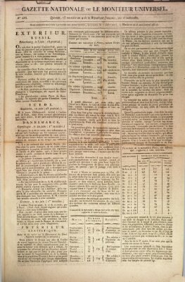 Gazette nationale, ou le moniteur universel (Le moniteur universel) Samstag 4. Juli 1801