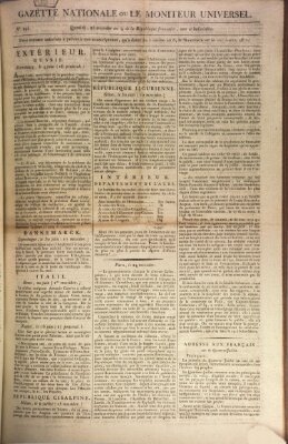 Gazette nationale, ou le moniteur universel (Le moniteur universel) Dienstag 14. Juli 1801