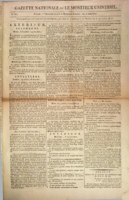 Gazette nationale, ou le moniteur universel (Le moniteur universel) Montag 20. Juli 1801