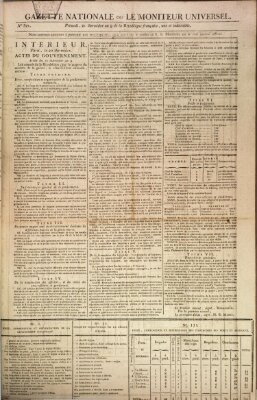 Gazette nationale, ou le moniteur universel (Le moniteur universel) Sonntag 9. August 1801