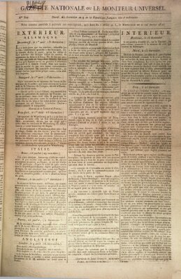 Gazette nationale, ou le moniteur universel (Le moniteur universel) Montag 10. August 1801