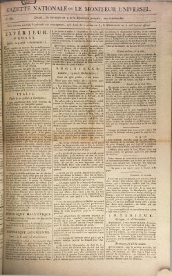 Gazette nationale, ou le moniteur universel (Le moniteur universel) Dienstag 18. August 1801