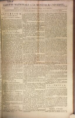 Gazette nationale, ou le moniteur universel (Le moniteur universel) Dienstag 1. September 1801