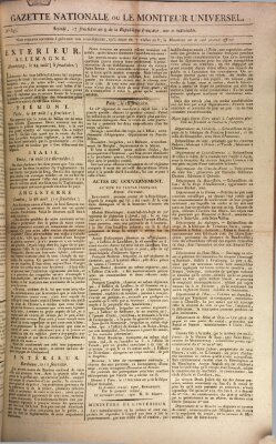 Gazette nationale, ou le moniteur universel (Le moniteur universel) Freitag 4. September 1801