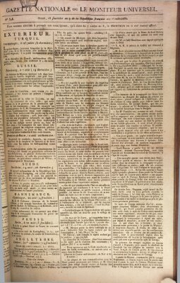 Gazette nationale, ou le moniteur universel (Le moniteur universel) Samstag 5. September 1801