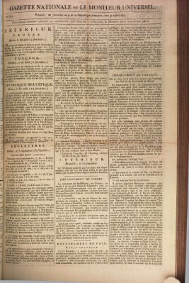 Gazette nationale, ou le moniteur universel (Le moniteur universel) Dienstag 8. September 1801