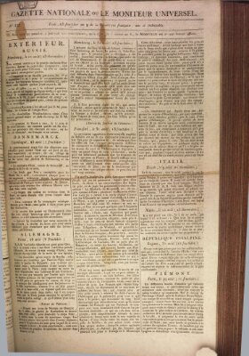 Gazette nationale, ou le moniteur universel (Le moniteur universel) Donnerstag 10. September 1801