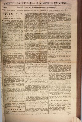 Gazette nationale, ou le moniteur universel (Le moniteur universel) Sonntag 13. September 1801