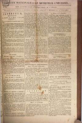 Gazette nationale, ou le moniteur universel (Le moniteur universel) Montag 14. September 1801