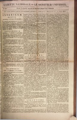 Gazette nationale, ou le moniteur universel (Le moniteur universel) Donnerstag 17. September 1801