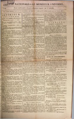 Gazette nationale, ou le moniteur universel (Le moniteur universel) Montag 21. September 1801