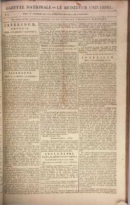 Gazette nationale, ou le moniteur universel (Le moniteur universel) Freitag 25. September 1801